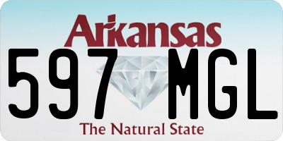AR license plate 597MGL