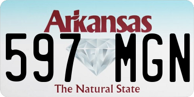 AR license plate 597MGN
