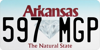 AR license plate 597MGP
