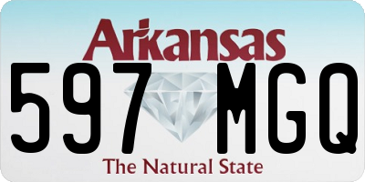 AR license plate 597MGQ