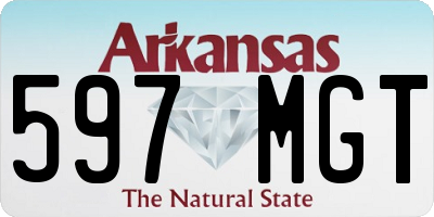 AR license plate 597MGT