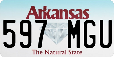 AR license plate 597MGU