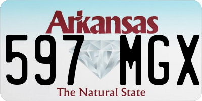 AR license plate 597MGX