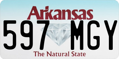 AR license plate 597MGY