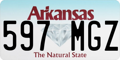 AR license plate 597MGZ
