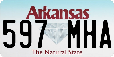 AR license plate 597MHA