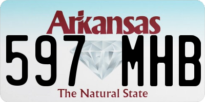 AR license plate 597MHB