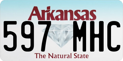 AR license plate 597MHC