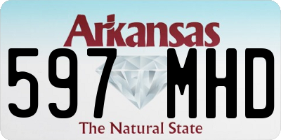 AR license plate 597MHD