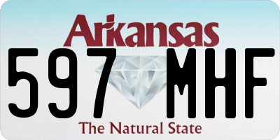 AR license plate 597MHF