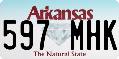 AR license plate 597MHK