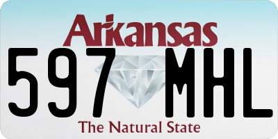 AR license plate 597MHL