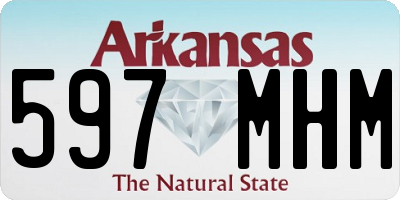 AR license plate 597MHM