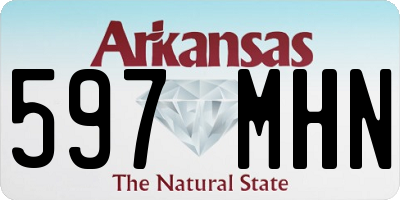 AR license plate 597MHN