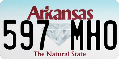 AR license plate 597MHO