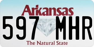 AR license plate 597MHR