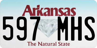 AR license plate 597MHS