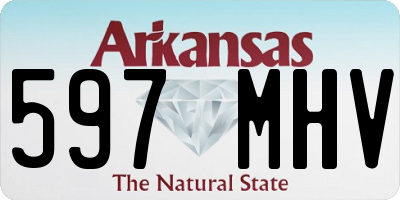 AR license plate 597MHV