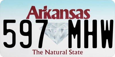 AR license plate 597MHW