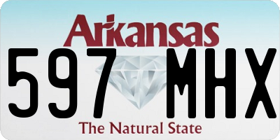 AR license plate 597MHX