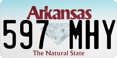 AR license plate 597MHY