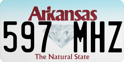 AR license plate 597MHZ