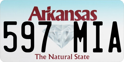 AR license plate 597MIA