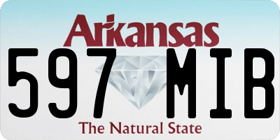 AR license plate 597MIB