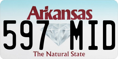 AR license plate 597MID