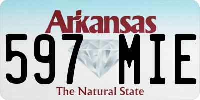 AR license plate 597MIE