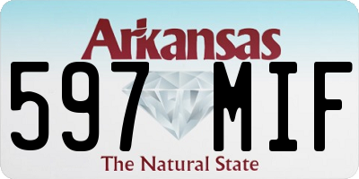 AR license plate 597MIF