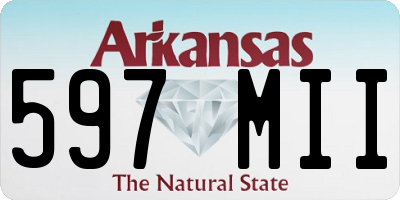 AR license plate 597MII