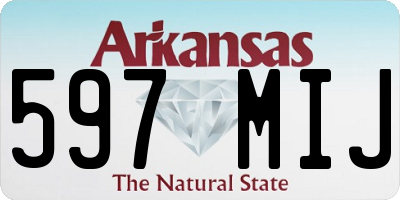 AR license plate 597MIJ