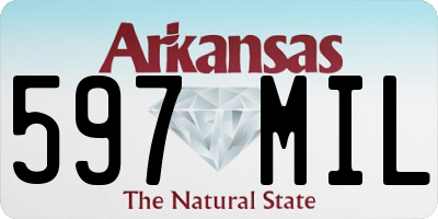 AR license plate 597MIL