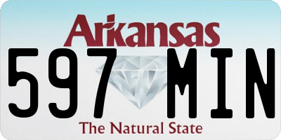 AR license plate 597MIN
