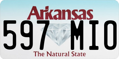 AR license plate 597MIO