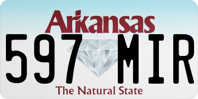AR license plate 597MIR