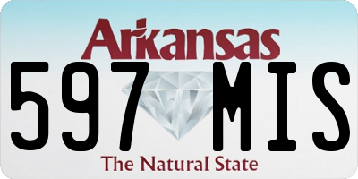AR license plate 597MIS