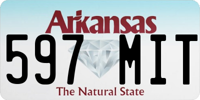 AR license plate 597MIT