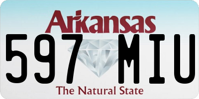 AR license plate 597MIU