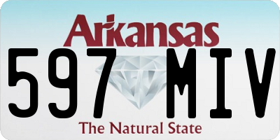 AR license plate 597MIV