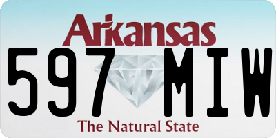 AR license plate 597MIW