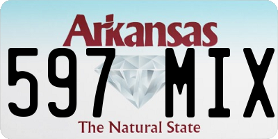 AR license plate 597MIX
