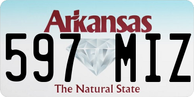 AR license plate 597MIZ