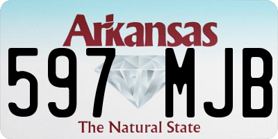 AR license plate 597MJB