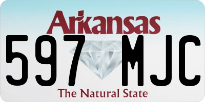 AR license plate 597MJC