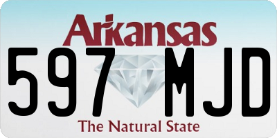 AR license plate 597MJD