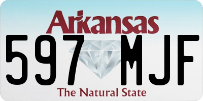 AR license plate 597MJF