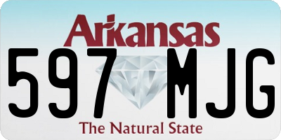 AR license plate 597MJG