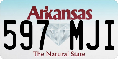 AR license plate 597MJI